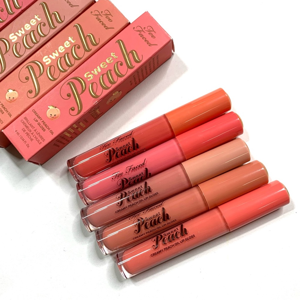 TOO FACED “SWEET PEACH” Lip Gloss Bundle